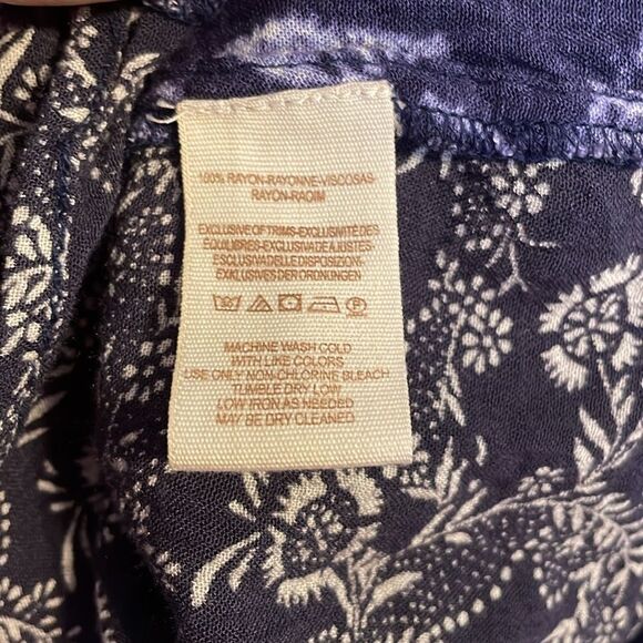 Free People Drop Waist Tunic Top Blue Paisley Floral S - Picture 6 of 7